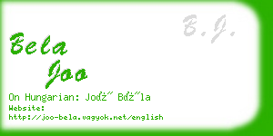 bela joo business card